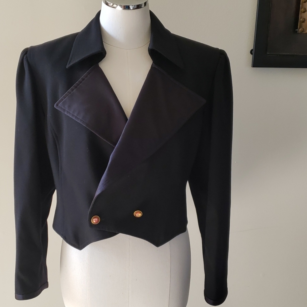 Emmanuel Ungaro Vintage Crop Tuxedo Jacket